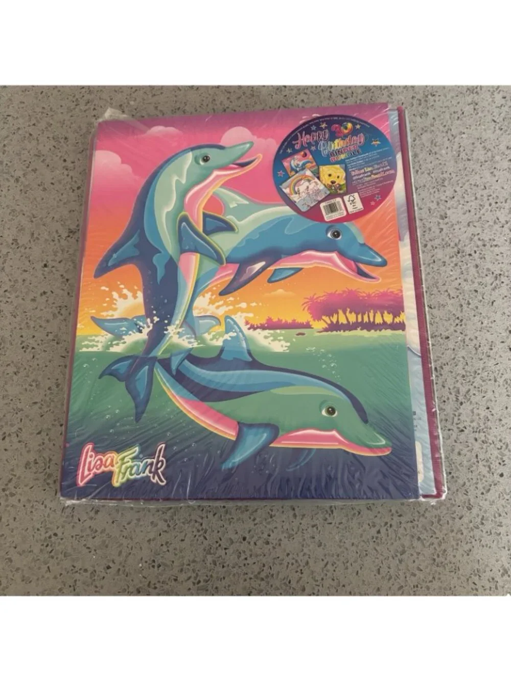 New Lisa Frank Happy 30th Birthday Binder Bundle W Folder Vintage